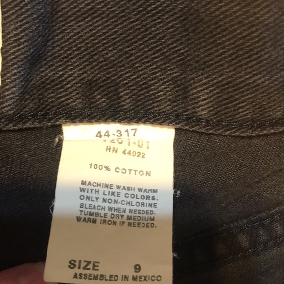 Vintage BIG ACE BRAND Black Denim Shorts Size 9 - Picture 7 of 7